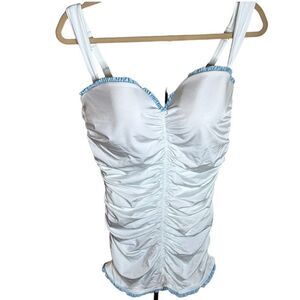 Alice in Wonderland Ruched one Piece Bikini Plus Size 14 D/DD New